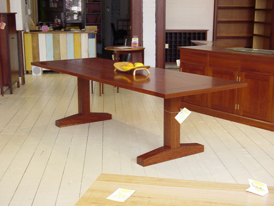 Redgum trestle table