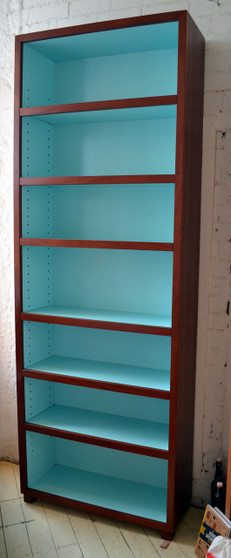 Bookcase, Redgum with quartz blue interior, barbi