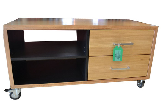 Hifi cube , Victorian Ash  with black interior, 2 column