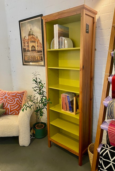 Bookcase Traditional Blackwood with new green interior