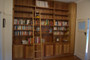 Blackwood bookcase and cupboards with ladder