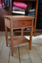 Ash bedside table with redgum drawer and shelf