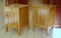 Crazy Ash Bedside table with cupboard