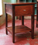 Jarrah bedside with drawer and shelf