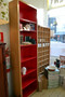 Bookcase, Tall and Slim, Barbi, Oak and Red