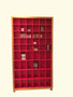 6x11 CD/dvd cabinet, Blackwood with red interior, barbi