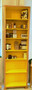 Bookcase, Tall and Slim, Ash with yellow interior,barbi