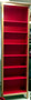 Bookcase, Tall and Slim, Ash with red interior, traditional
