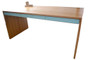 Victorian ash desk with drawer fronts painting Telecaster blue. oolala.