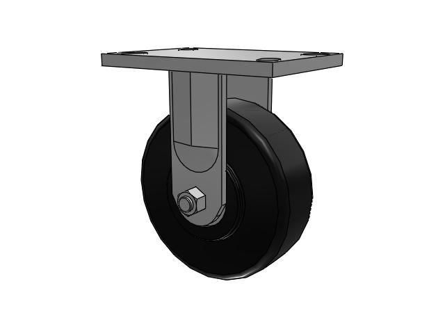 72 Series Top Plate Rigid Caster with 6 x 2.5 NX - Trionix High Impact Polymer Wheel