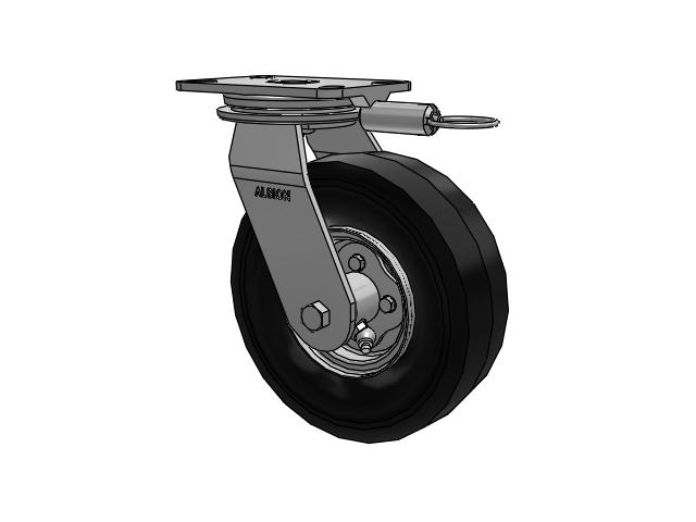 72 Series Pneumatic Casters Top Plate Swivel Caster with 9 x 2.8 Black Pneumatic Wheel