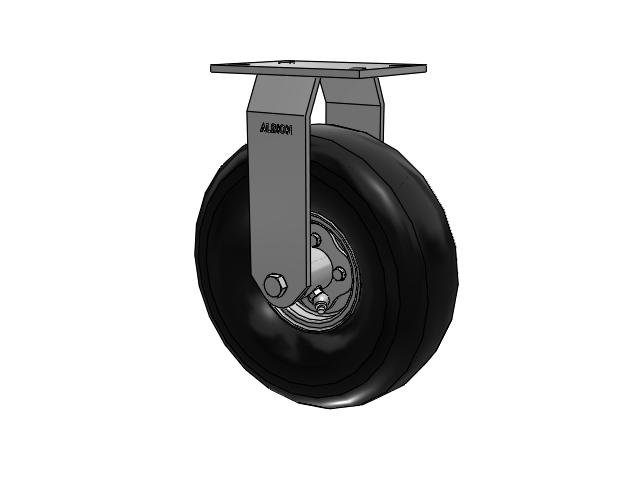 72 Series Pneumatic Casters Top Plate Rigid Caster with 10.9 x 4.1 Black Pneumatic Wheel