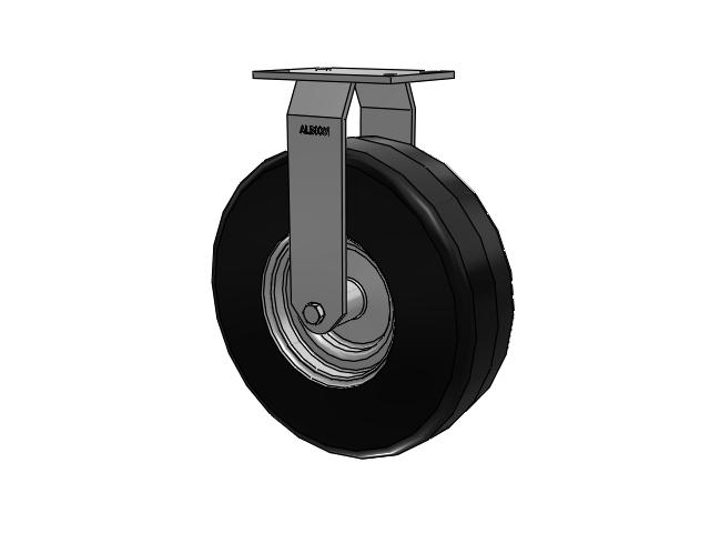 72 Series Pneumatic Casters Top Plate Rigid Caster with 13 x 4.1 Black Pneumatic Wheel