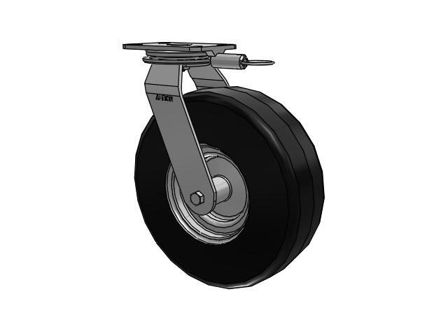 72 Series Pneumatic Casters Top Plate Swivel Caster with 13 x 4.1 Black Pneumatic Wheel