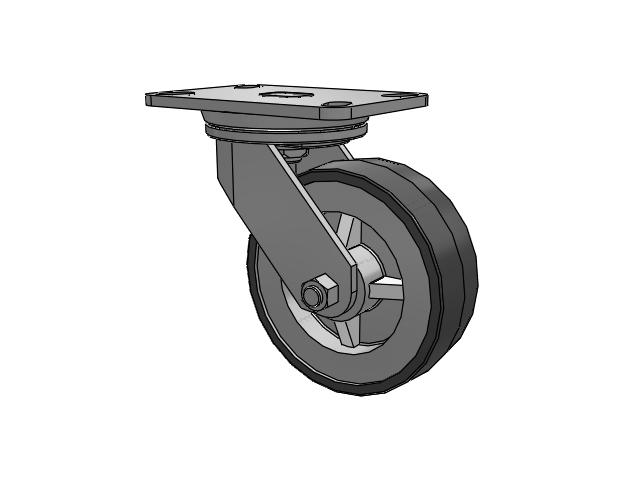 72 Series Top Plate Swivel Caster with 6 x 2 XA - Polyurethane (Polypropylene Core) Wheel