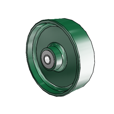 Forged Steel Enameled Steel 10 x 3 Wheel with Roller Bearing
