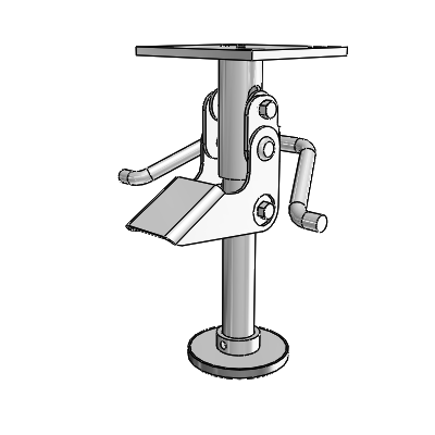 Colson 3 Series, Colson 4 Series, Colson 6 Series Floor Locks, 8.625 Retracted Height, 9.7188 Extended Height