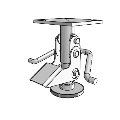 Colson 3 Series, Colson 4 Series, Colson 6 Series Floor Locks, 5.5469 Retracted Height, 6.6719 Extended Height