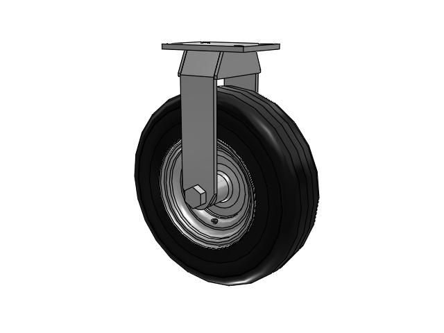 90 Series Pneumatic Casters Top Plate Rigid with 16 x 4.8 Black Pneumatic Wheel