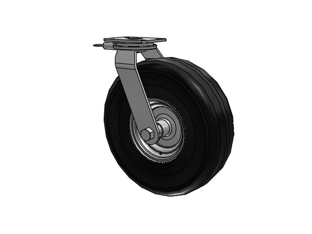 90 Series Pneumatic Top Plate Swivel Caster with 18 x 5.7 Black Pneumatic Wheel