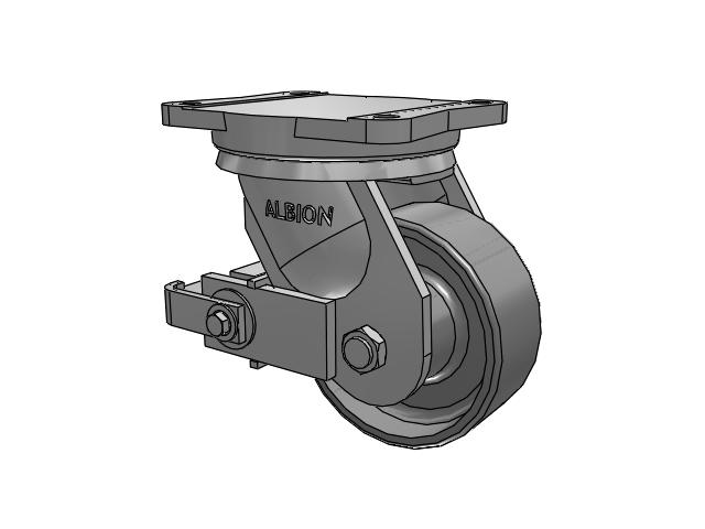 94 Series BBL Caster with 6 x 2.5 Clear Coat Enamel FS - Drop-Forged Steel Wheel