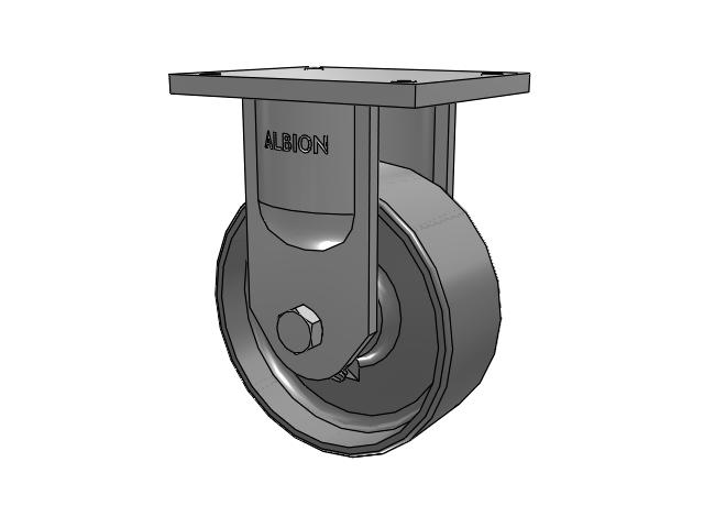 94 Series BBL Caster with 8 x 3 Clear Coat Enamel FS - Drop-Forged Steel Wheel