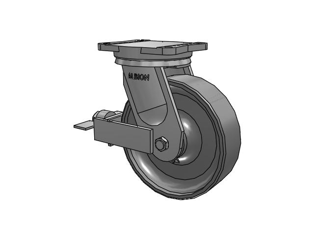 94 Series BBL Caster with 10 x 3 Clear Coat Enamel FS - Drop-Forged Steel Wheel