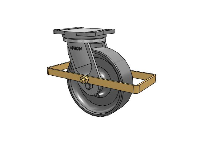 94 Series BBL Caster with 10 x 3 Clear Coat Enamel FS - Drop-Forged Steel Wheel