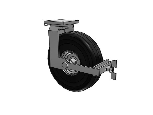 95 Series Pneumatic Casters Top Plate Swivel Caster with 21 x 5.6 SF Pneumatic Rubber Wheel and Face Brake