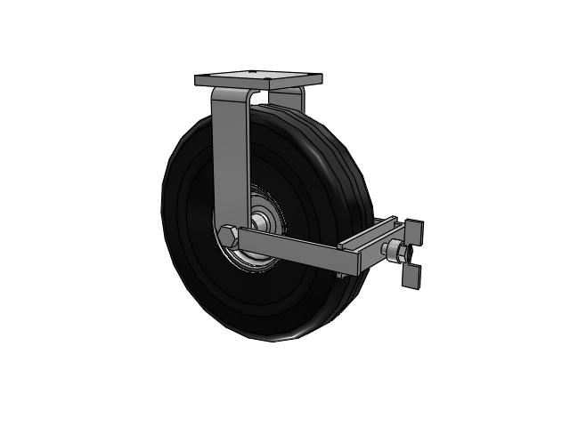 95 Series Pneumatic Casters Top Plate Rigid Caster with 23 x 5.6 SF Pneumatic Rubber Wheel and Face Brake