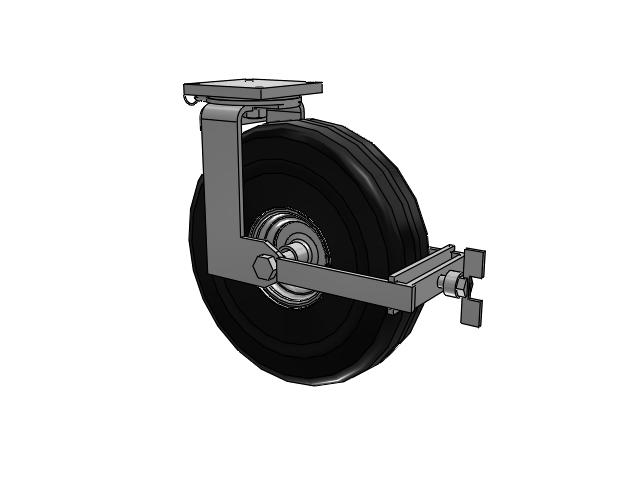 95 Series Pneumatic Casters Top Plate Swivel Caster with 23 x 5.6 SF Pneumatic Rubber Wheel and Face Brake