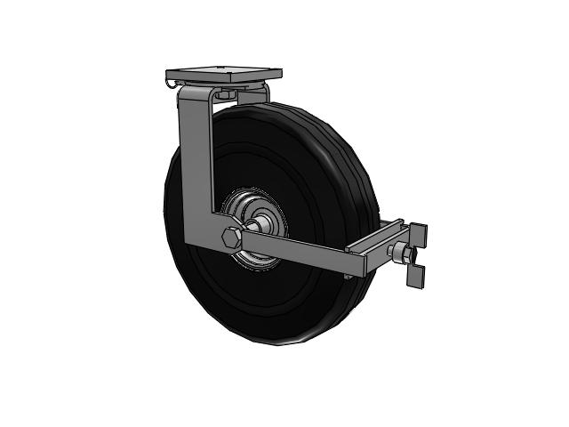 95 Series Pneumatic Casters Top Plate Swivel Caster with 25 x 5.6 SF Pneumatic Rubber Wheel and Face Brake