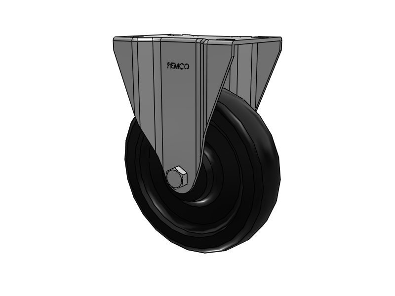 A-Line 1 1/4 Inch Wide Casters Top Plate Rigid Caster with 5 x 1.25 Polyolefin (POD) Wheel
