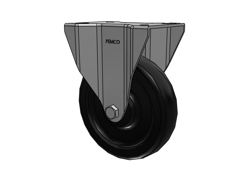 A-Line 1 1/4 Inch Wide Casters Top Plate Rigid Caster with 5 x 1.25 Polyolefin (POD) Wheel