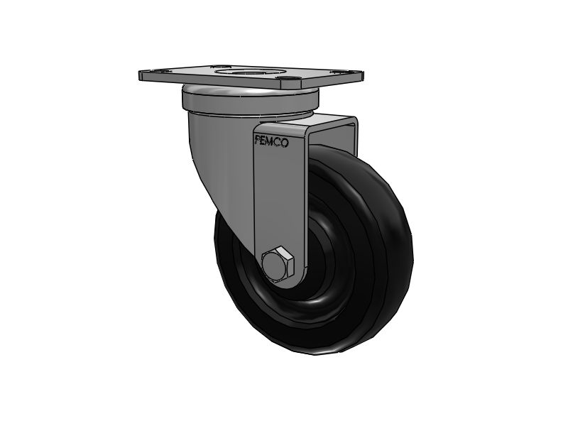 A-Line 1 1/4 Inch Wide Casters Top Plate Swivel Caster with 4 x 1.25 Polyolefin (POD) Wheel