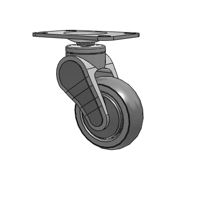 Avant Top Plate Swivel Caster with 3 x 1 QuikStart Wheel