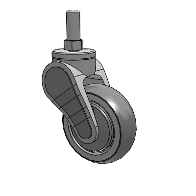 Avant Threaded Stem Swivel Caster with 3 x 1 QuikStart Wheel