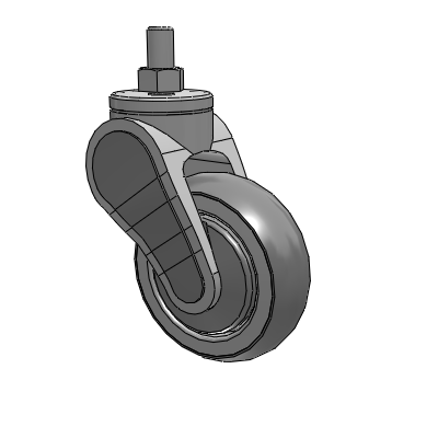 Avant Threaded Stem Swivel Caster with 3 x 1 QuikStart Wheel