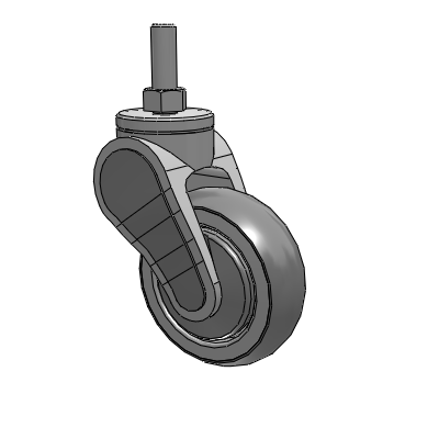 Avant Threaded Stem Swivel Caster with 3 x 1 QuikStart Wheel