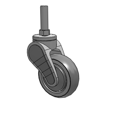 Avant Threaded Stem Swivel Caster with 3 x 1 QuikStart Wheel