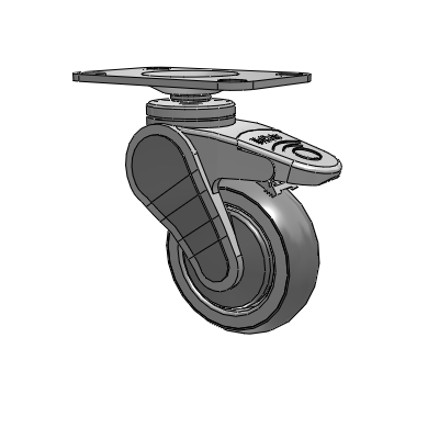 Avant Top Plate Swivel Caster with 3 x 1 QuikStart Wheel