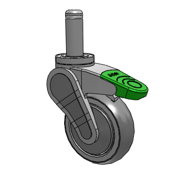Avant Grip Ring Stem Swivel Caster with 4 x 1.25 QuikStart Wheel and Directional Lock Brake