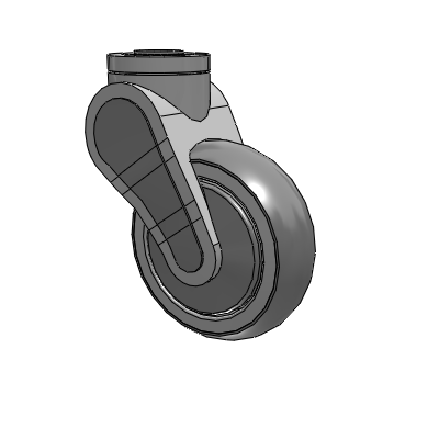 Avant Hollow Kingpin Swivel Caster with 4 x 1.25 QuikStart Wheel