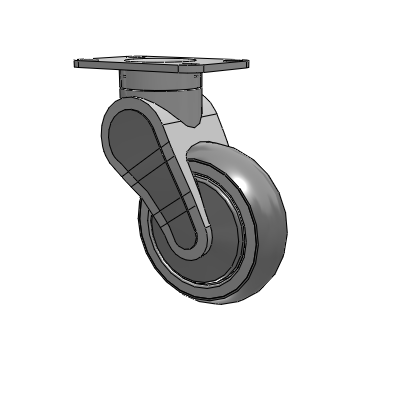 Avant Top Plate Swivel Caster with 4 x 1.25 QuikStart Wheel