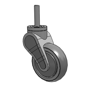 Avant Threaded Stem Swivel Caster with 4 x 1.25 QuikStart Wheel