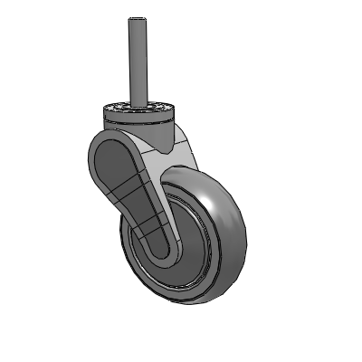Avant Threaded Stem Swivel Caster with 4 x 1.25 QuikStart Wheel