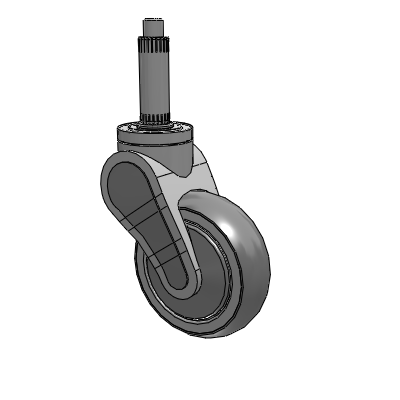 Avant Expanding Adapter (Nylon) Swivel Caster with 4 x 1.25 QuikStart Wheel Without