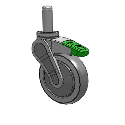 Avant Grip Ring Stem Swivel Caster with 5 x 1.25 QuikStart Wheel and Directional Lock Brake