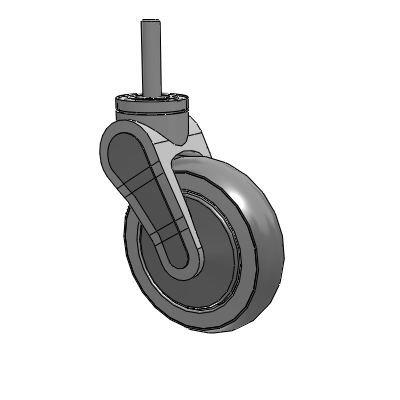 Avant Threaded Stem Swivel Caster with 5 x 1.25 QuikStart Wheel