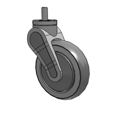 Avant Threaded Stem Swivel Caster with 5 x 1.25 QuikStart Wheel